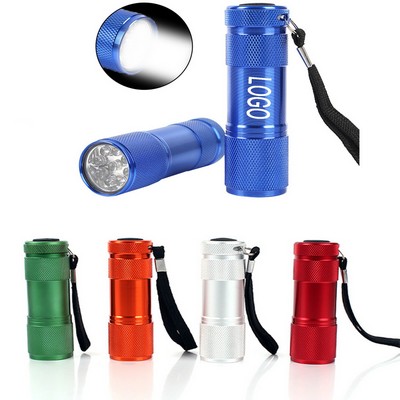 9 LED Mini Flashlight With Strap