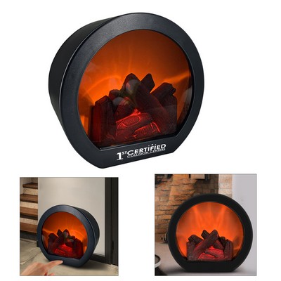 Led Fireplace Lantern Fake Fire Flame Light for Winter Indoor Decor