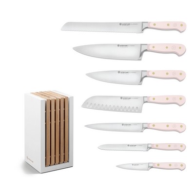 Wusthof Classic 8Pc Designer Knife Block Set Pink Himalayan Salt