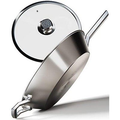 Dalstrong 12" Frying Pan Skillet - The Oberon Series - 3 Quart - 3-Ply Aluminum Core - Silver