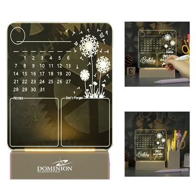 LED Note Board With Calender