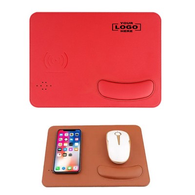 Wireless Leather Charging Mouse Pad