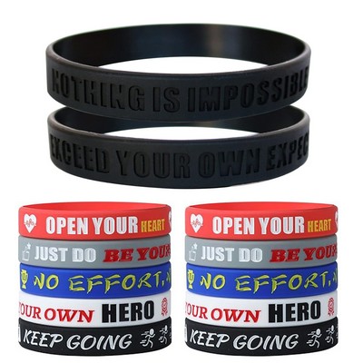 Debossed Silicone Wristbands