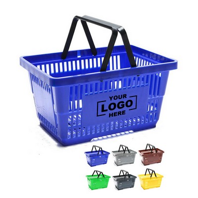 Dual Handle Plastic Shopping Basket