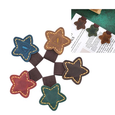 Star Shaped Leather Bookmark