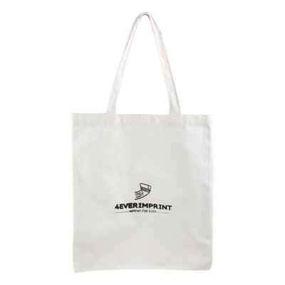 White Poly-cotton Tote Bag