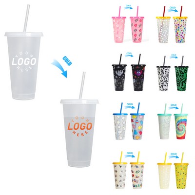 Non-Toxic 710ml Handy Plastic Color Changing Cup