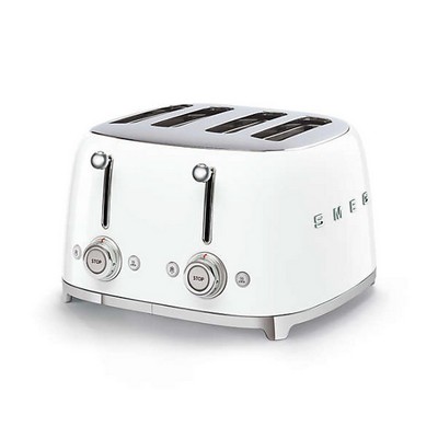 Smeg 50S Retro-Style 4 Slice Slot Toaster White