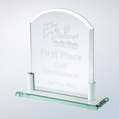 Large Vertical Arch Award W/ Aluminum Holder Base