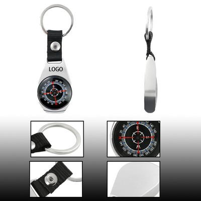 Zinc Alloy Keychain Compass