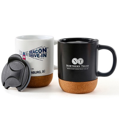 12 OZ Cork Base Ceramic Mug