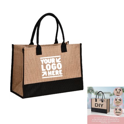 Linen Tote Unprinted Cotton Shopping Bag