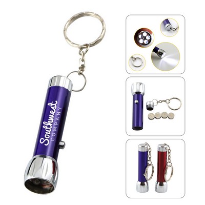 Mini 5 Led Aluminum Flashlight Keychain