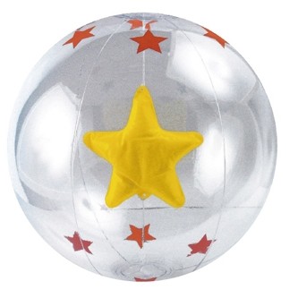 16" Inflatable Transparent Beach Ball w/ Star Insert