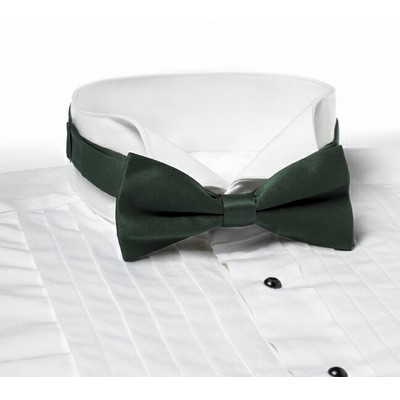 Hunter Green Banded Bow Tie