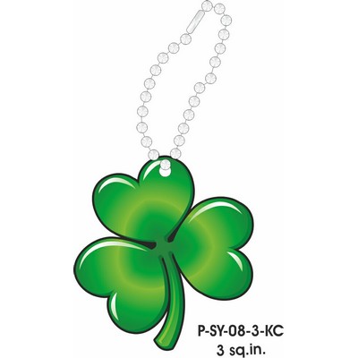 Shamrock Promotional Line Key Chain w/ Black Back (3 Square Inch)