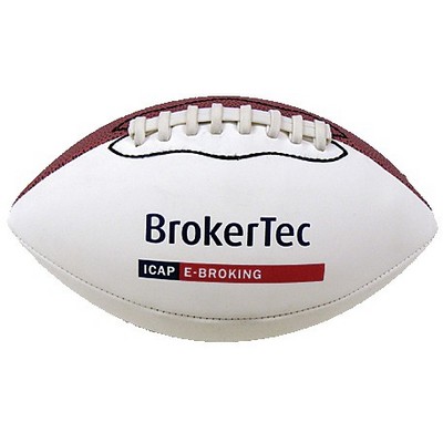 Football - Autograph w/ 2 Smooth White Panel & 2 Brown Panel Mini (8 1/2")