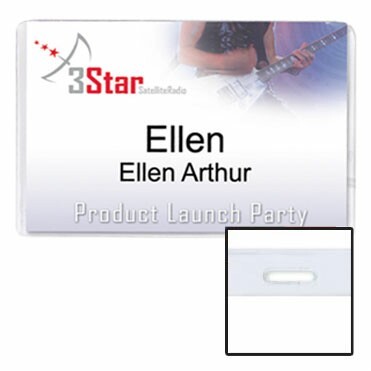 Preferred Vinyl Name Tag Holder w/ Slot (4"x2 1/2")