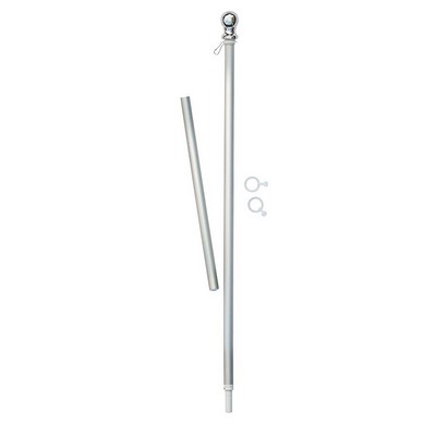 2 Piece Brushed Aluminum Spinning Pole With Gold Ball