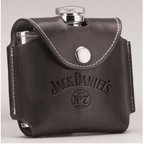 Jack Daniel's® Brown Leather Flask Pouch