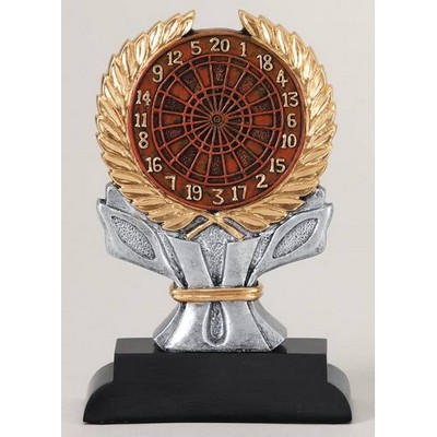 Ric Resin Impact Series Darts Trophy w/ Gold Wreath - 6"