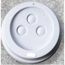 White Dome Sip Thru Lid (Fits 8 Oz. Paper Hot Cups)