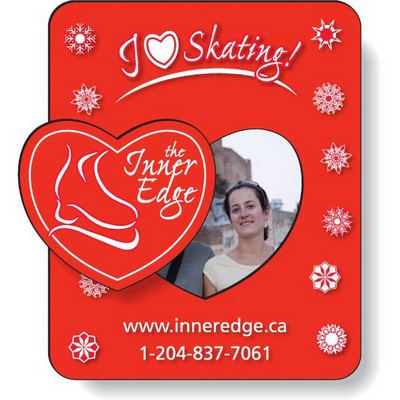 Stock Magnetic Photo Frame / Heart Center, Digital Full Color,Vinyl Topcoat