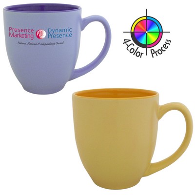 14 1/2 Oz. Bistro Satin Pastel 2-Tone Mug (Yellow)