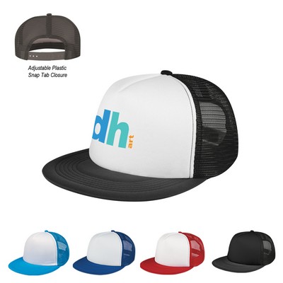 Flat Bill Trucker Cap