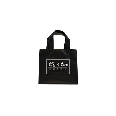 Frosted Black Colored Poly Flexi-Loop Bag/ 4 Mil (8"x4"x7")