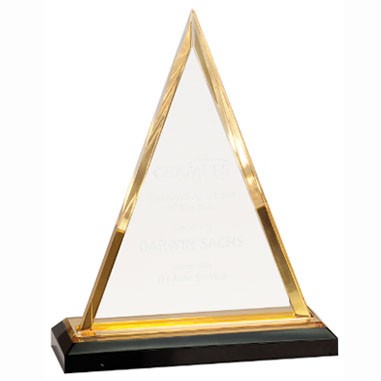 Gold Triangle Impress Acrylic Award (8")