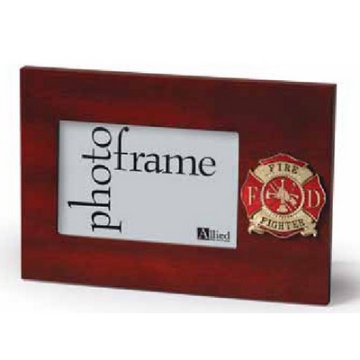 Police Mahogany Picture Frame (4"x6")