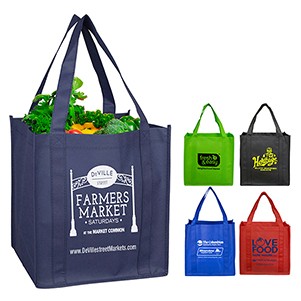 12-1/2"W x 13"H x 8"Gusset - "MEGA" Grocery Shopping Tote Bag