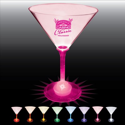 10 Oz. Martini Glass w/ Light Up Contrast Standard Stem