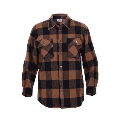 Brown Extra Heavyweight Flannel Shirt (2XL-4XL)