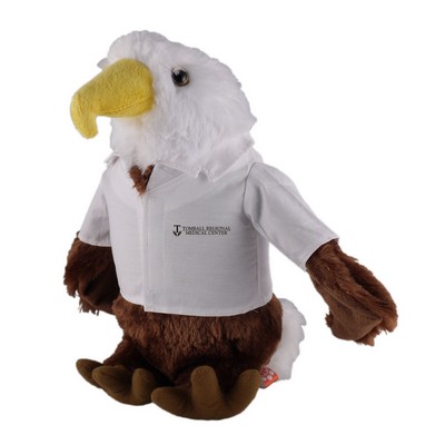 Soft Plush Stuffed Eagle in doctor's jacket.