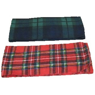 Canadian Made Premium Youth Plaid Fleece Scarf