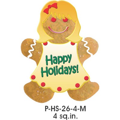 Gingerbread Girl Promotional Magnet (4 Square Inch)