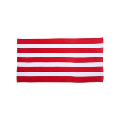 Carmel Towel Company Cabana Stripe Velour Beach Towel