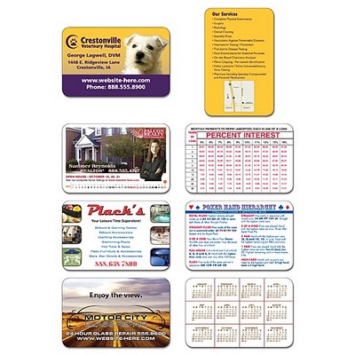 Custom Size / Shape - UV-Coated (1S) Plastic Card (8 Up) - 10 pt.