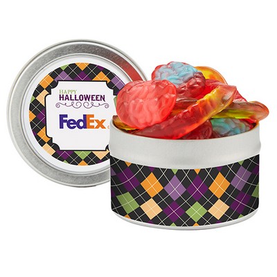 Candy Cauldron Tin w/ Witches Brew Gummy Mix