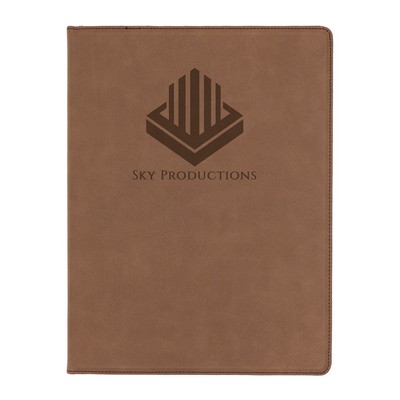 Leatherette Portfolio with Notepad (sml) - Dark Brown