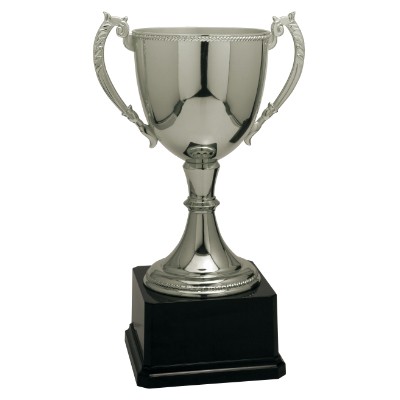 Silver Zinc Metal Cup Trophy 11"H