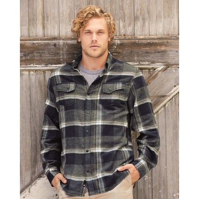 Burnside® Snap Front Long Sleeve Plaid Flannel Shirt