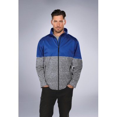 Men's Lightweight Performance Melange Color Block Jacket w/Mesh Backing