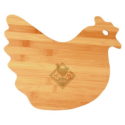 Bamboo Hen-Shaped Cutting Board