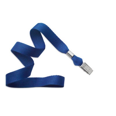 5/8" Blank Lanyard w/Bulldog Clip (Royal Blue)