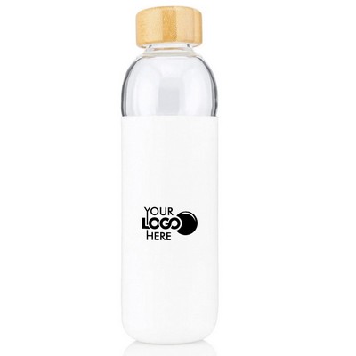 18 oz. Glass Bottle with Silicone Sleeve