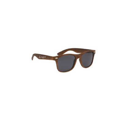 Plastic Wood Grain Frames Fashion Sunglasses