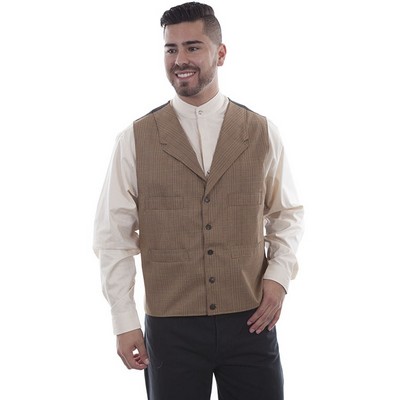 Men's Plaid 4 Pocket Vest